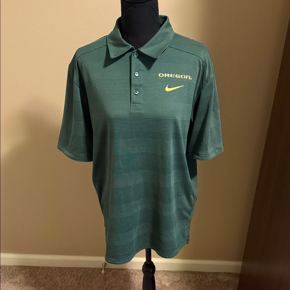 Nike Oregon Ducks Men's Striped Dri-Fit Polo